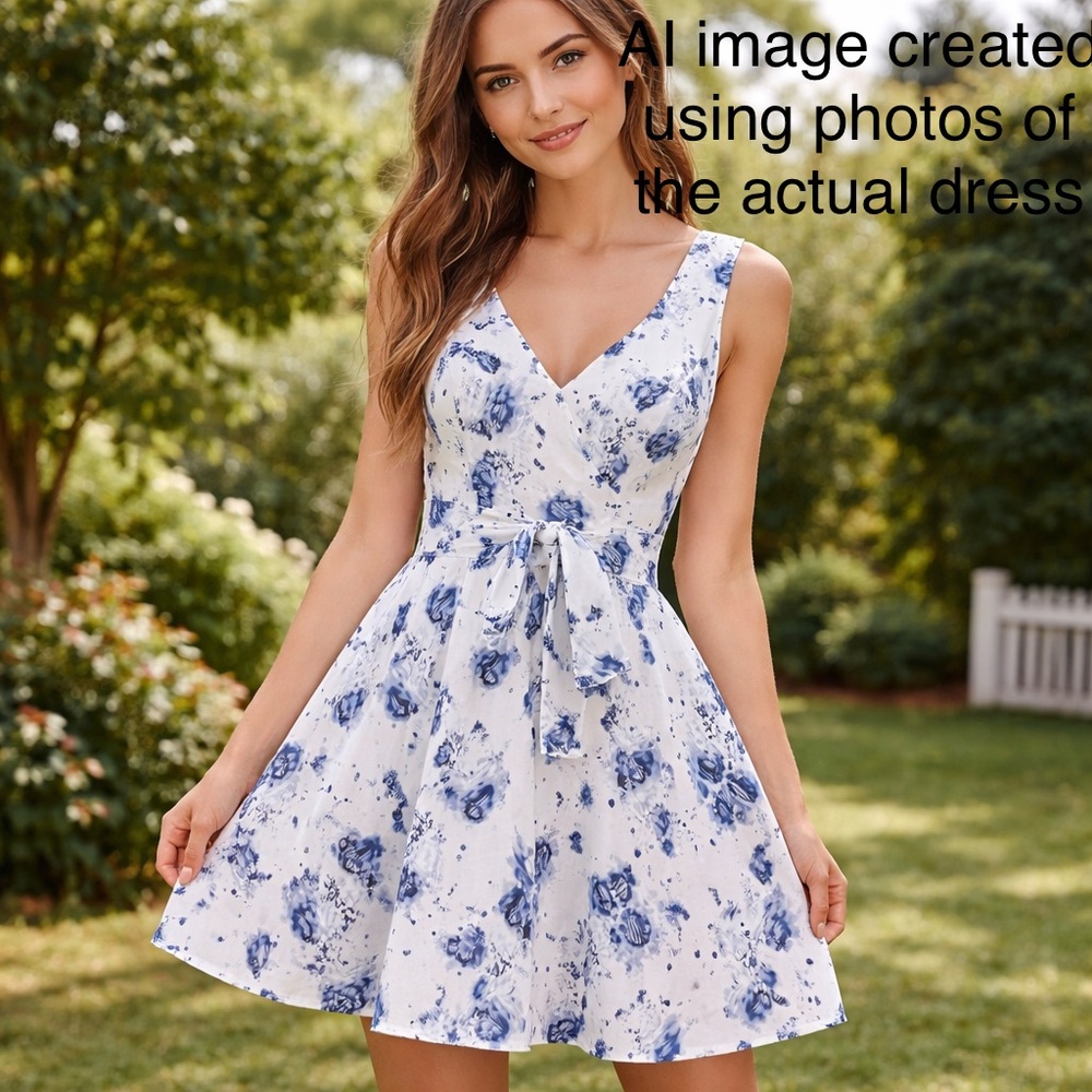Rebecca Taylor Meteor Sz 0 Girlhoodcore Feminine Retro Swingy Floral Dress Blue